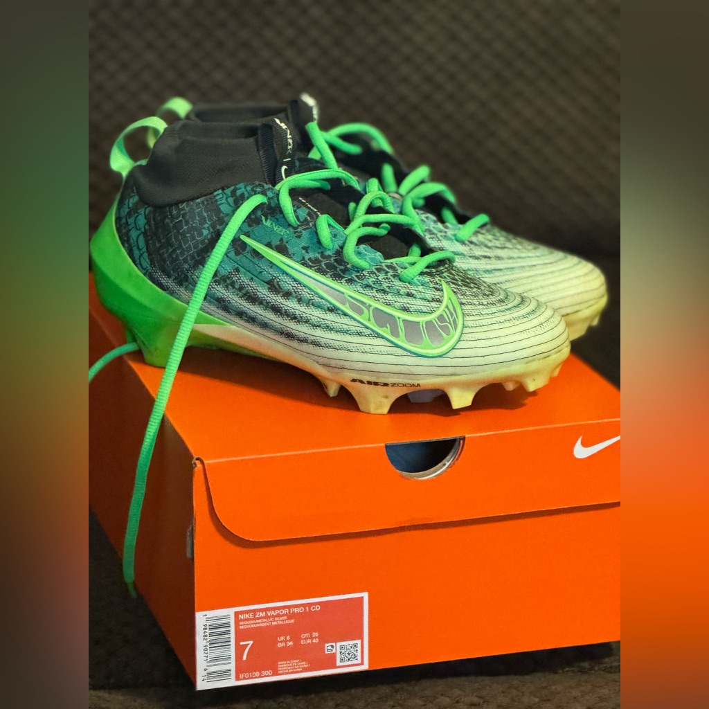 Nike Zoom Vapor Pro 1 Ceedee Lamb Green And Black Football Cleats
